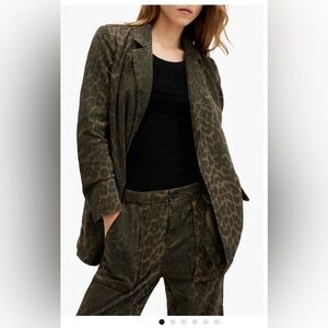 AllSaints Aleida Leopard Print Blazer